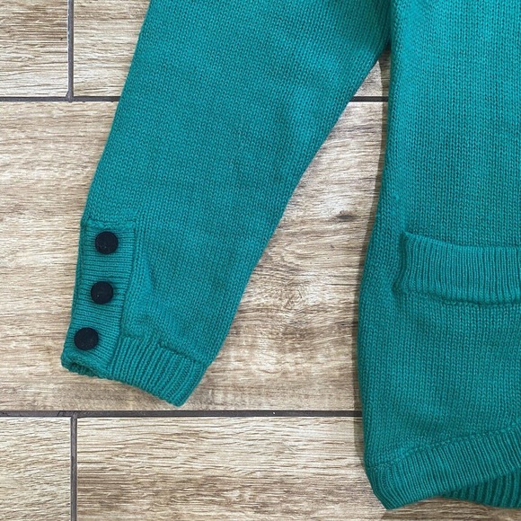 Vintage Green Cardigan Sweater  M - Picture 4 of 9